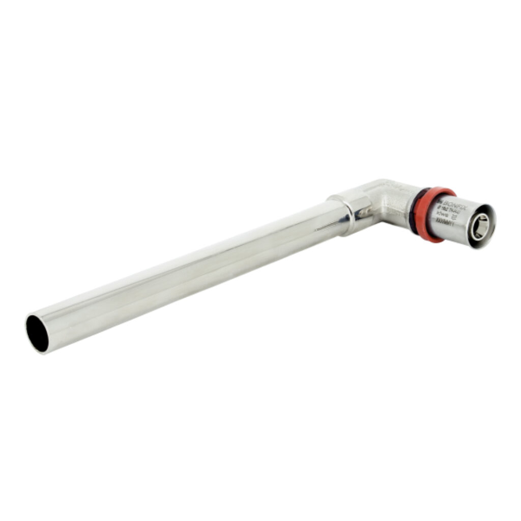 Radiatorbocht buis (15 cm) x alu-pers
