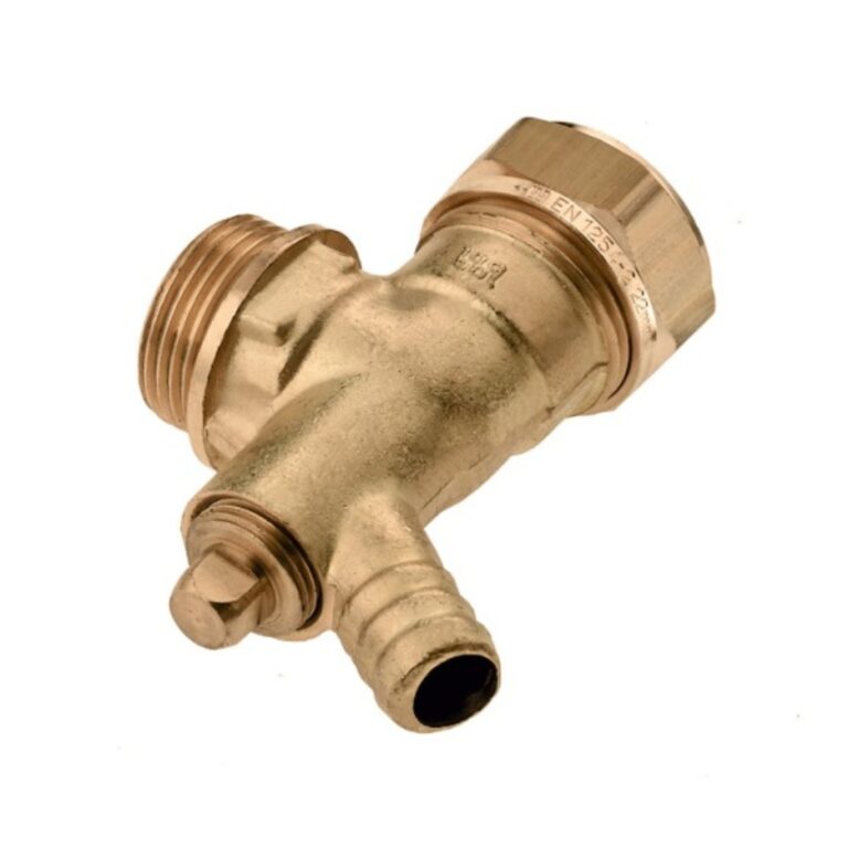 Bonfix kniekoppeling met aftapgelegenheid - buitendraad x knel