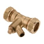 Bonfix rechte koppeling met aftapgelegenheid - 2 x knel