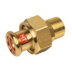 Bonfix 3-delige koppeling - met vlakke dichting conische buitendraad x press (m-profiel)