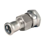 Bonfix 3-delige koppeling vlakdichtend - binnendraad (Rp) x press (m-profiel) - zilver