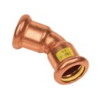 Bonfix bocht 45° - 2 x press (m-profiel) - GAS