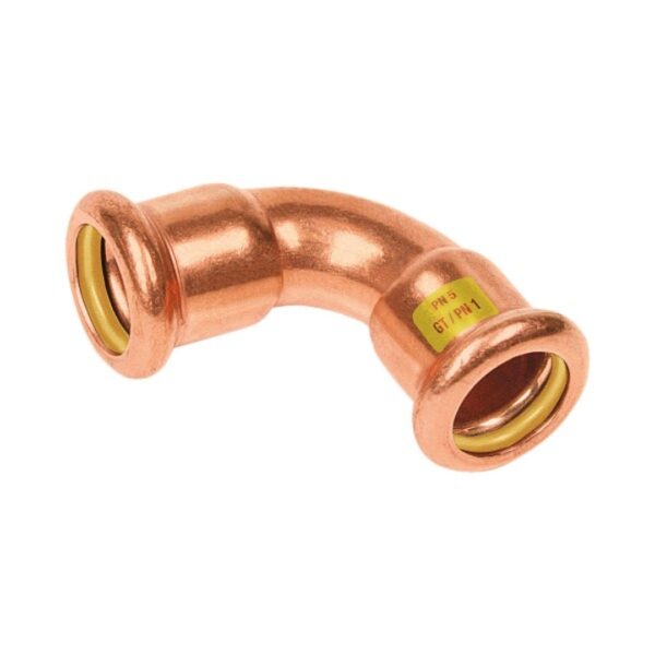 Bonfix bocht 90° - 2 x press (m-profiel) - GAS