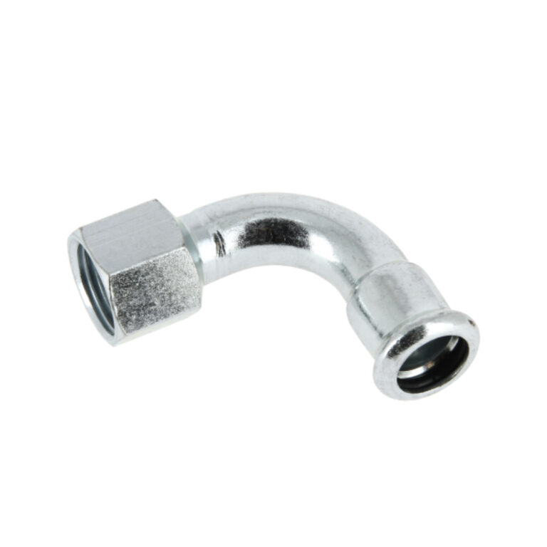 Bonfix bocht 90° - lange binnendraad (RP) x press (m-profiel)