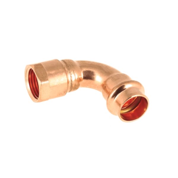 Bonfix bocht 90° - lange binnendraad x press (v-profiel)