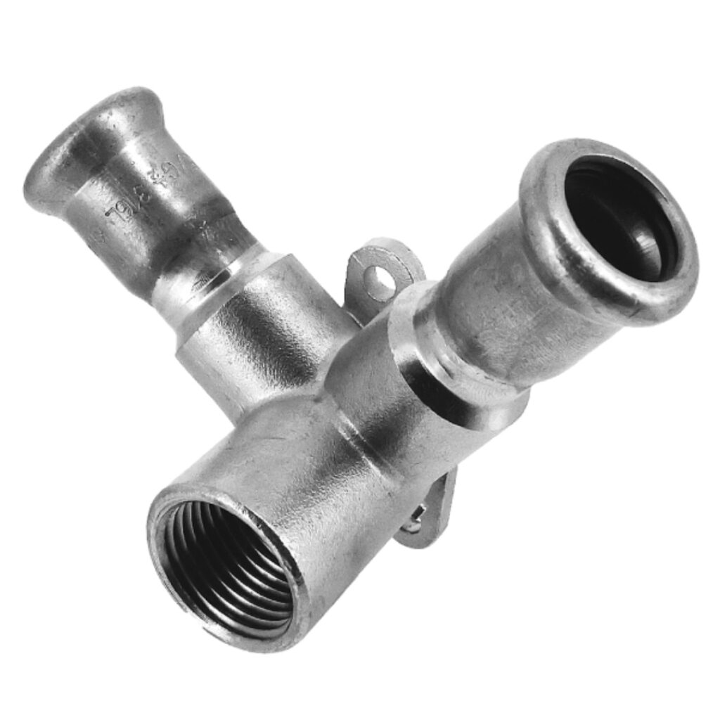 Bonfix dubbele muurplaat - press x binnendraad (RP) x press (m-profiel)