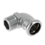 Bonfix kniekoppeling 90° - conische buitendraad (R) x press (m-profiel)