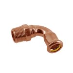 Bonfix kniekoppeling 90° - conische buitendraad x press (m-profiel)