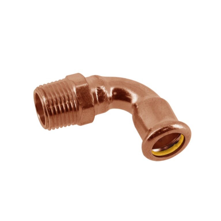 Bonfix kniekoppeling 90° - conische buitendraad x press (m-profiel)