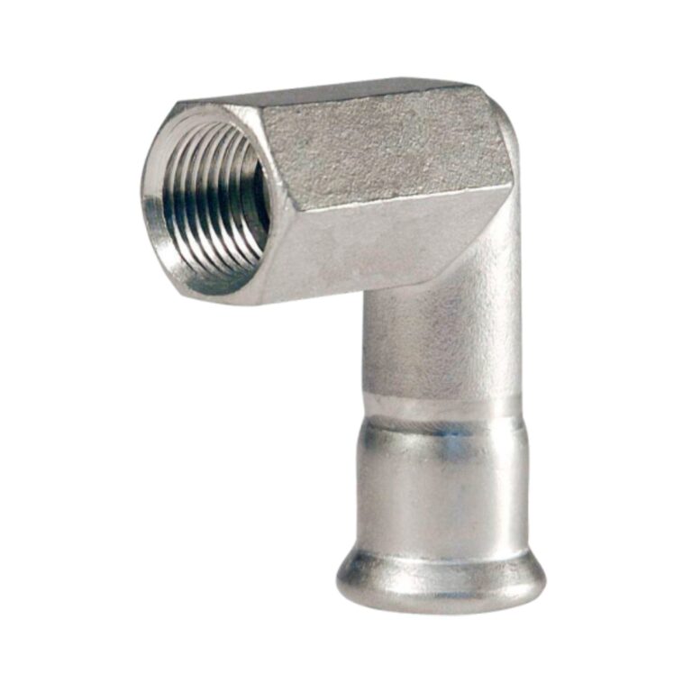 Bonfix kniekoppeling 90° - lange binnendraad (RP) x press (m-profiel)