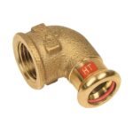 Bonfix kniekoppeling 90° - lange binnendraad x press (m-profiel)