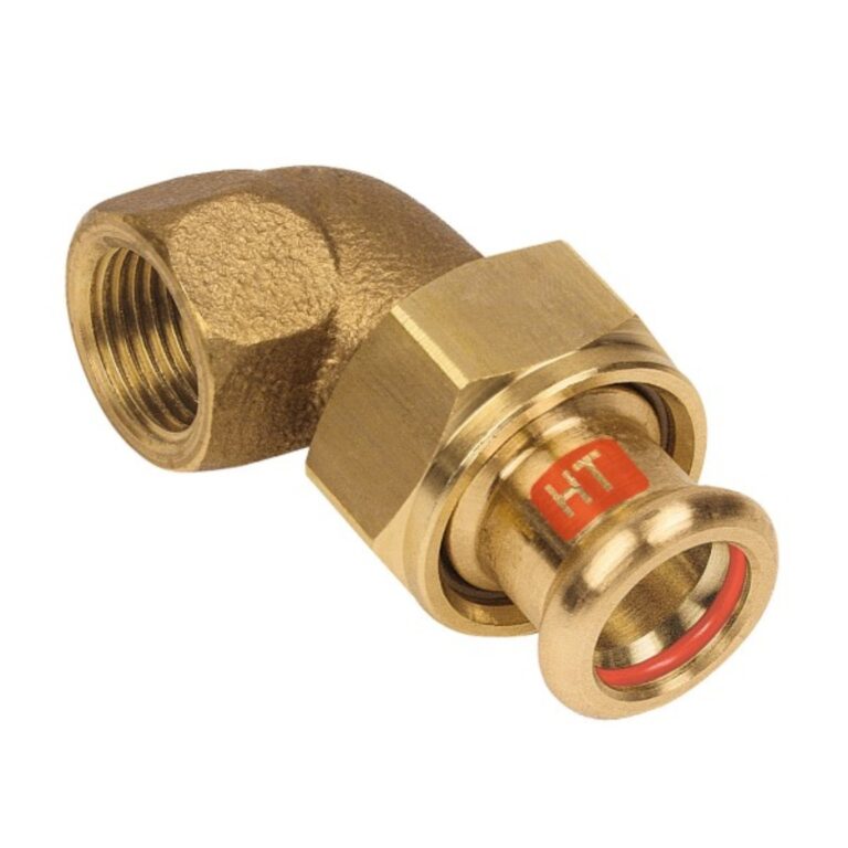 Bonfix kniekoppeling 90° - lange binnendraad x press (m-profiel)